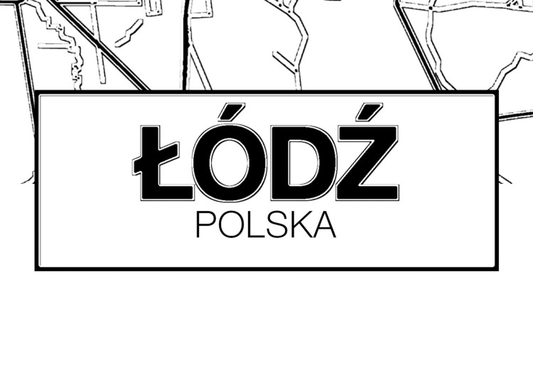 Poster City Map: Łódź - black and white map of Polish city with labels 123837 additionalImage 8