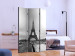 Folding Screen Tower in the Mist (3-piece) - Parisian architecture in black and white 124137 additionalThumb 2
