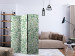 Room Divider Screen Natural Beauty (3-piece) - pattern of green leaves on light background 124237 additionalThumb 4