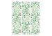 Room Divider Screen Natural Beauty (3-piece) - pattern of green leaves on light background 124237 additionalThumb 3