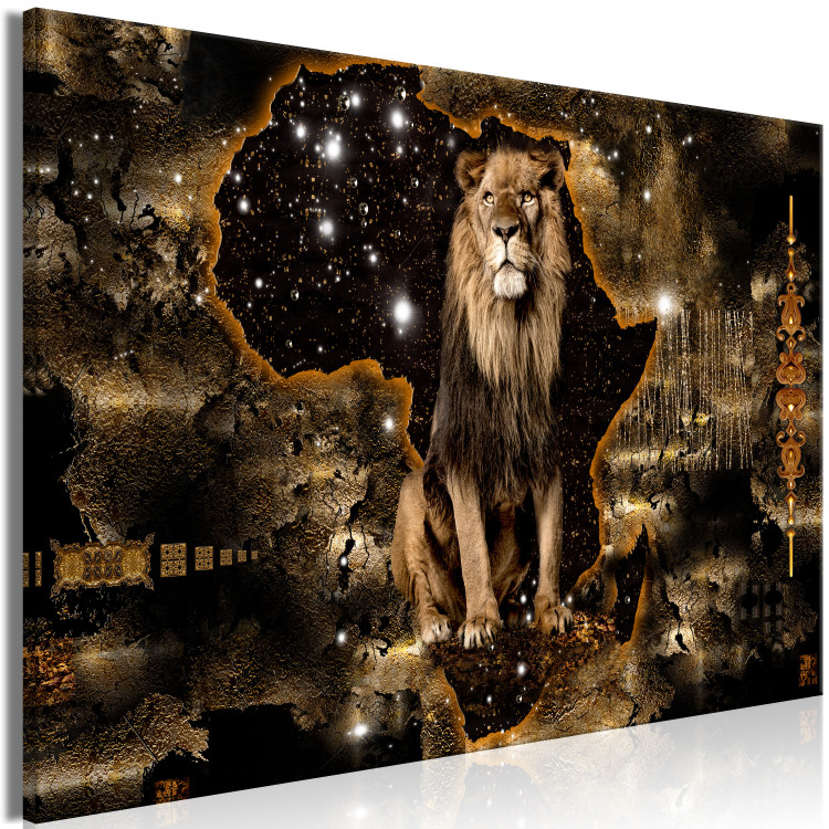 Large canvas print Golden Lion [Large Format] 125437 additionalImage 2