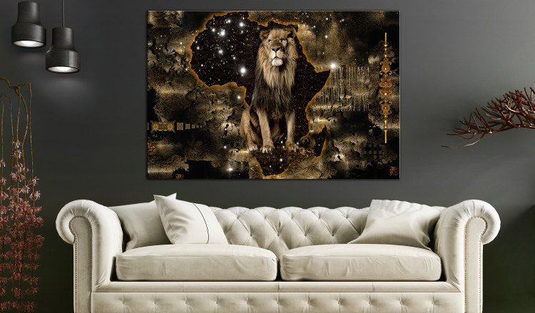 Large canvas print Golden Lion [Large Format] 125437 additionalImage 5