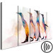 Canvas Print Penguin Wanderings (5-part) narrow - colorful birds on a light background 127537 additionalThumb 6