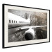 Wall Poster Plane Takeoff - airplane fragment against gray city architecture 128637 additionalThumb 3