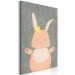Canvas Art Print Pink Princess (1-part) vertical - pastel rabbit with stars 129537 additionalThumb 2