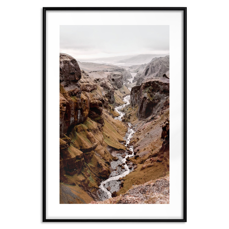 Poster River of Time - landscape of a river amidst rocky mountains against a clear sky 130237 additionalImage 15