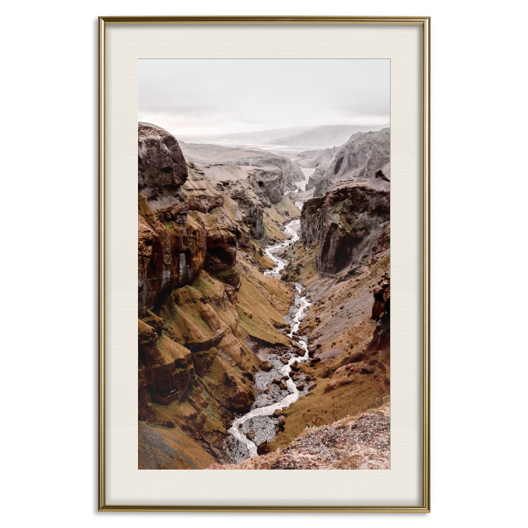 Poster River of Time - landscape of a river amidst rocky mountains against a clear sky 130237 additionalImage 20