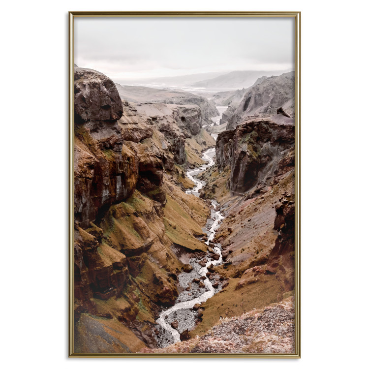 Poster River of Time - landscape of a river amidst rocky mountains against a clear sky 130237 additionalImage 21