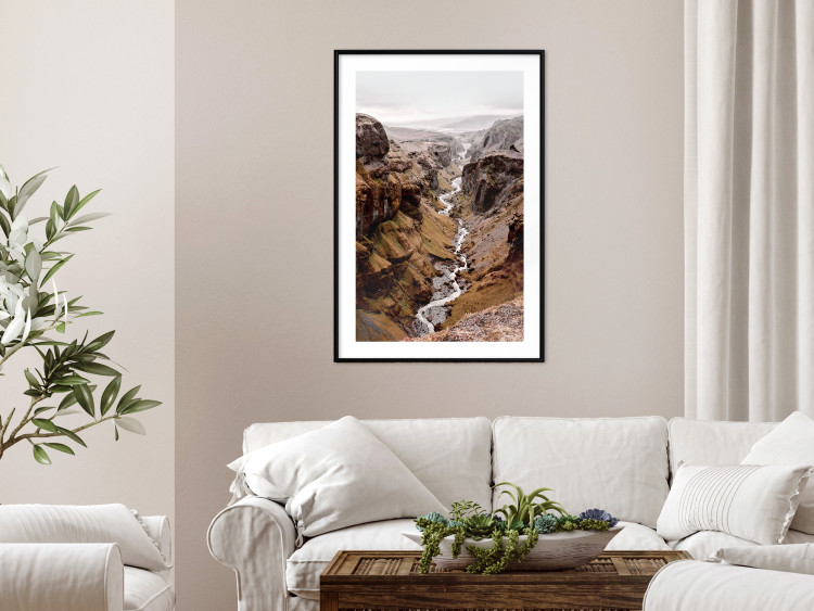 Poster River of Time - landscape of a river amidst rocky mountains against a clear sky 130237 additionalImage 18