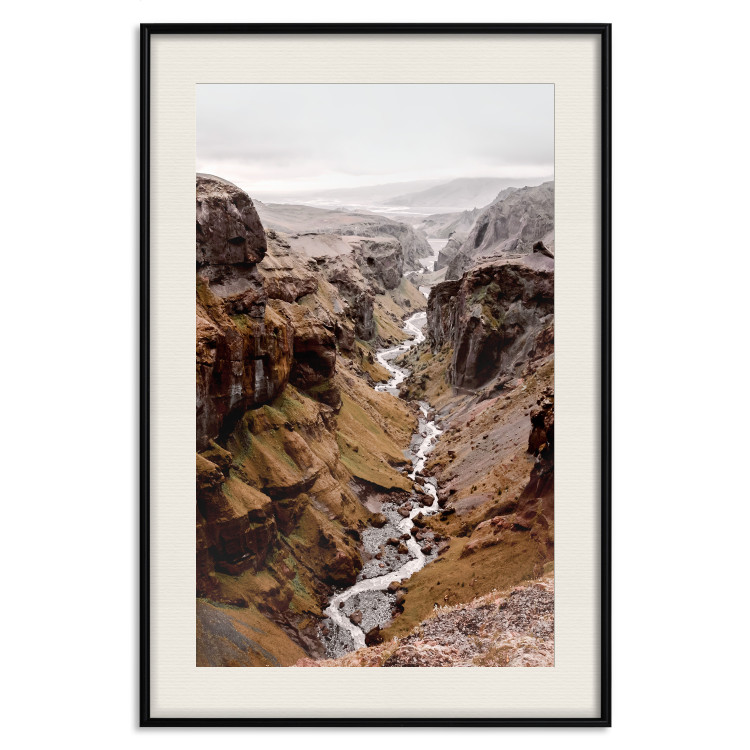 Poster River of Time - landscape of a river amidst rocky mountains against a clear sky 130237 additionalImage 19