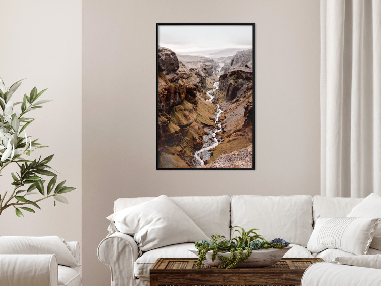 Poster River of Time - landscape of a river amidst rocky mountains against a clear sky 130237 additionalImage 4