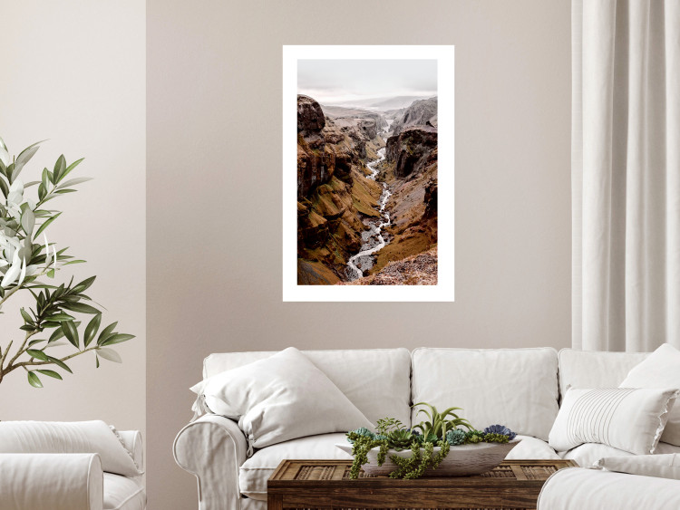Poster River of Time - landscape of a river amidst rocky mountains against a clear sky 130237 additionalImage 5