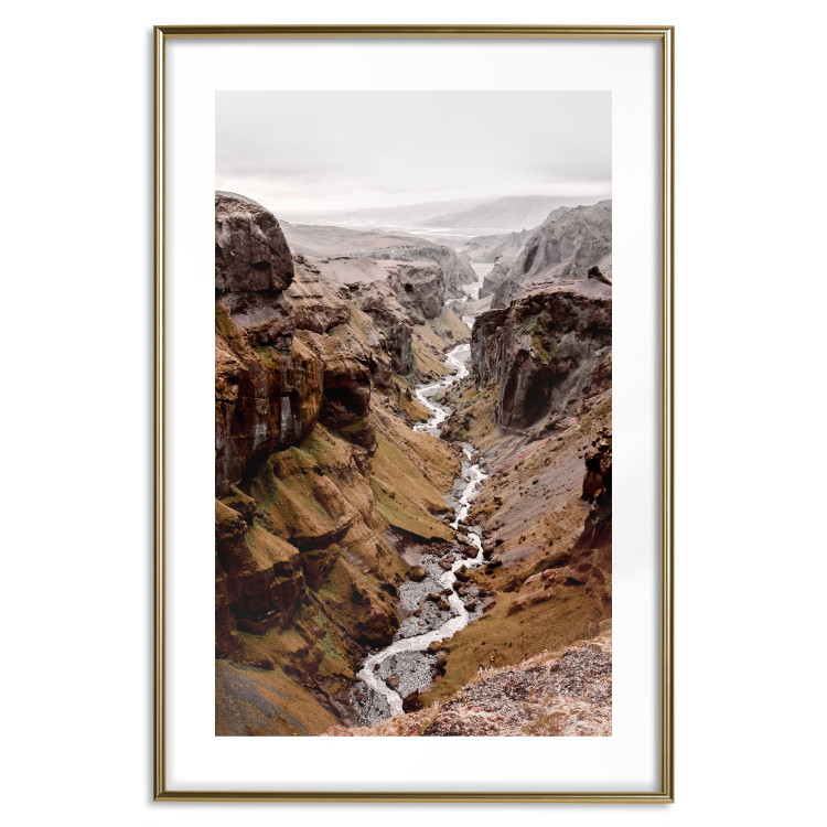 Poster River of Time - landscape of a river amidst rocky mountains against a clear sky 130237 additionalImage 14