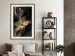 Wall Poster Delicacy of Lilies - abstract golden lily on a solid black background 130337 additionalThumb 25