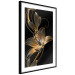 Wall Poster Delicacy of Lilies - abstract golden lily on a solid black background 130337 additionalThumb 4