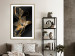 Wall Poster Delicacy of Lilies - abstract golden lily on a solid black background 130337 additionalThumb 23