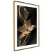 Wall Poster Delicacy of Lilies - abstract golden lily on a solid black background 130337 additionalThumb 9