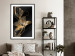Wall Poster Delicacy of Lilies - abstract golden lily on a solid black background 130337 additionalThumb 22