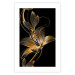 Wall Poster Delicacy of Lilies - abstract golden lily on a solid black background 130337 additionalThumb 21