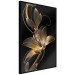Wall Poster Delicacy of Lilies - abstract golden lily on a solid black background 130337 additionalThumb 11