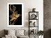 Wall Poster Delicacy of Lilies - abstract golden lily on a solid black background 130337 additionalThumb 6