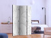 Room Separator Avant-garde Fan (3-piece) - white pattern in geometric figures 133037 additionalThumb 2