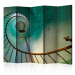 Room Divider Screen Lighthouse - Stairs II (5-piece) - turquoise architecture 133137