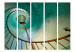 Room Divider Screen Lighthouse - Stairs II (5-piece) - turquoise architecture 133137 additionalThumb 3