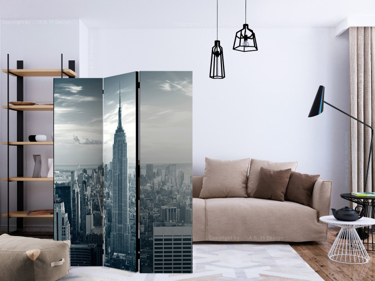 Room Divider Screen Dawn View of Manhattan, New York - skyscrapers depicted from a bird's eye view 133837 additionalImage 4