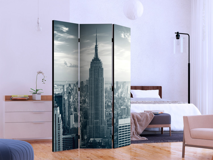 Room Divider Screen Dawn View of Manhattan, New York - skyscrapers depicted from a bird's eye view 133837 additionalImage 2