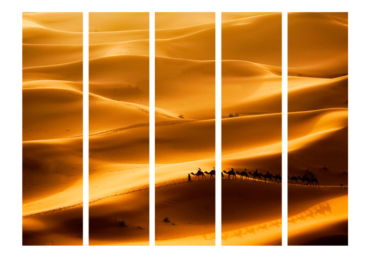 Room Separator Camel Caravan II (5-piece) - landscape of hot desert sands 134137 additionalImage 3