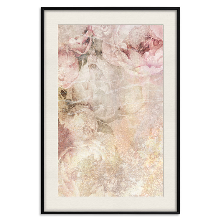 Poster Late Summer - warm floral composition with pink peony flowers 136037 additionalImage 26