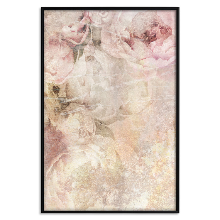 Poster Late Summer - warm floral composition with pink peony flowers 136037 additionalImage 5