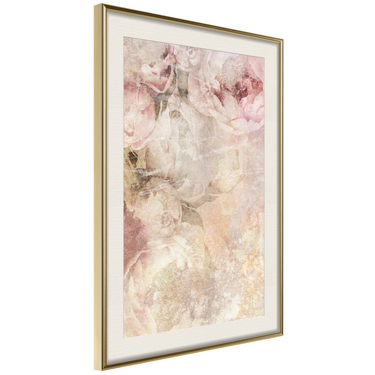 Poster Late Summer - warm floral composition with pink peony flowers 136037 additionalImage 17