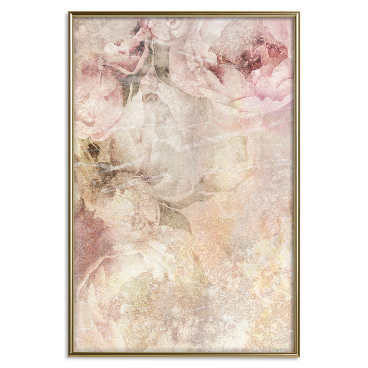 Poster Late Summer - warm floral composition with pink peony flowers 136037 additionalImage 4