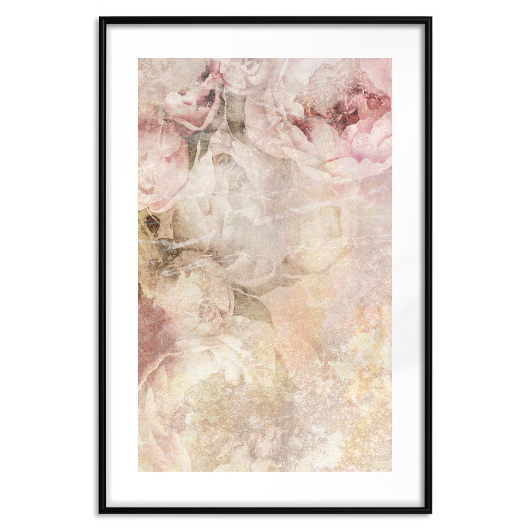 Poster Late Summer - warm floral composition with pink peony flowers 136037 additionalImage 3