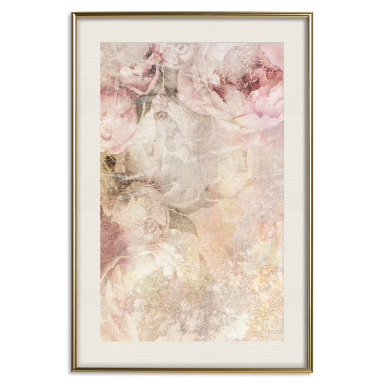 Poster Late Summer - warm floral composition with pink peony flowers 136037 additionalImage 25