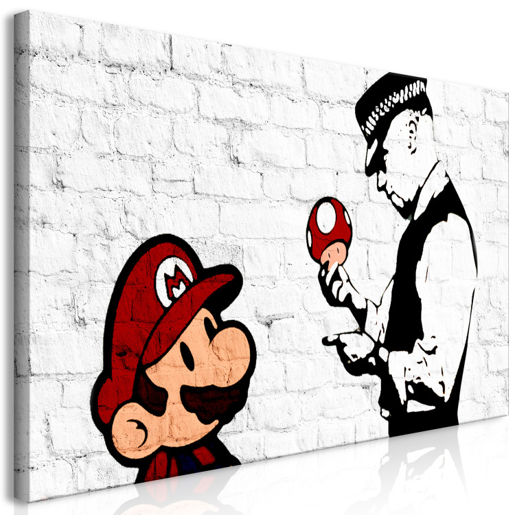 Large canvas print Mario Bros (Banksy) II [Large Format] 137537 additionalImage 2