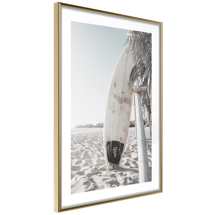 Wall Poster Surfboard - summer landscape of a sandy beach against the sky 137837 additionalImage 6
