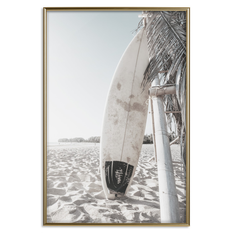 Wall Poster Surfboard - summer landscape of a sandy beach against the sky 137837 additionalImage 9