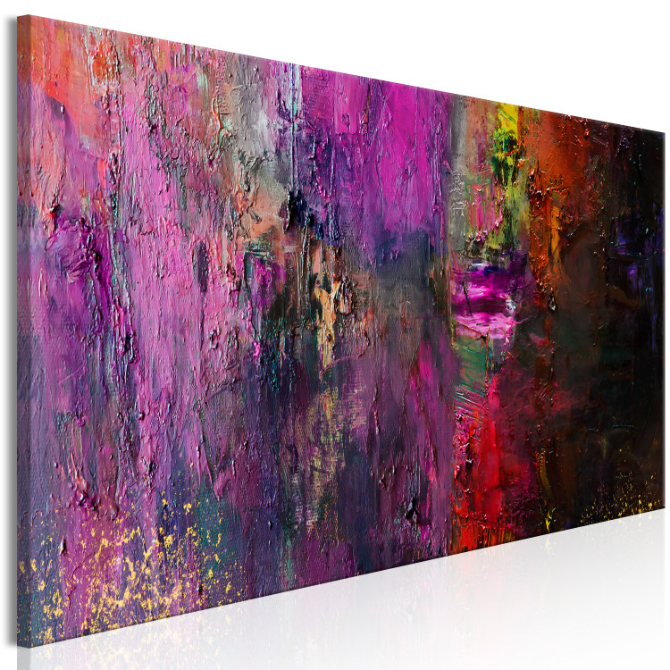 Canvas Art Print Abstraction with Texture (1-piece) Narrow - beautiful colorful composition 138637 additionalImage 2