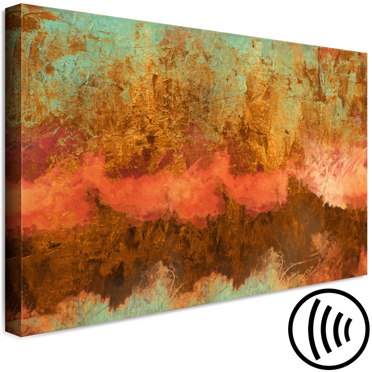 Canvas Art Print Expression of Life (1-piece) Wide - abstraction in warm tones 138737 additionalImage 6