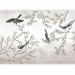 Wall Mural Birds in the garden - minimalist tree landscape with leaves and flowers 138837 additionalThumb 1