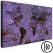Canvas Art Print Purple Shade Map (1-piece) Wide - purple world map 142337 additionalThumb 6