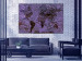 Canvas Art Print Purple Shade Map (1-piece) Wide - purple world map 142337 additionalThumb 3