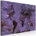 Canvas Art Print Purple Shade Map (1-piece) Wide - purple world map 142337 additionalThumb 2