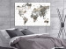Canvas Art Print Between the Lines (1-piece) Wide - world map and abstraction 143137 additionalThumb 3
