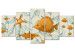 Canvas Ocean Adventure (5-piece) Wide - fish and algae on the seabed 143737