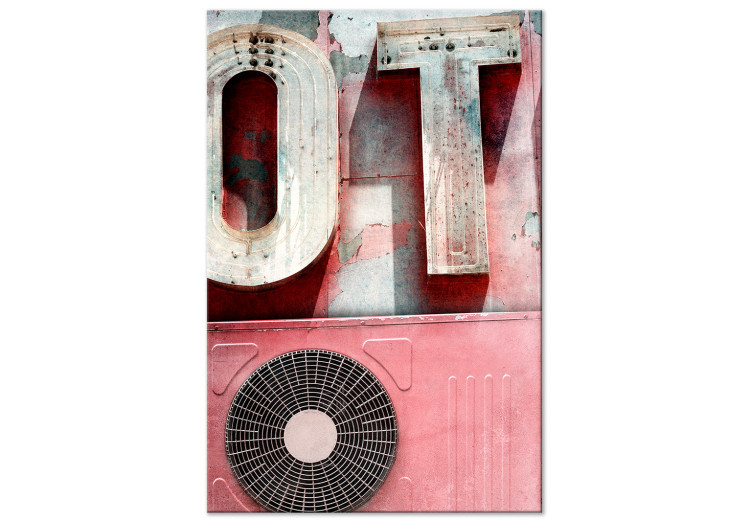 Canvas Print Urban Breeze (1-piece) - cityscape with letters in the background 144337