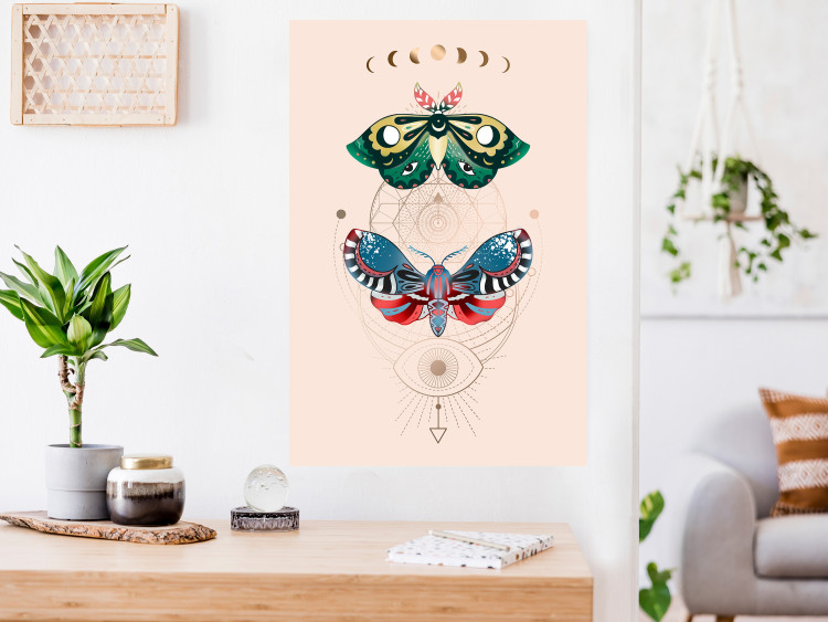 Wall Poster Magic Insects - Geometric Esoteric Signs and Colorful Moths 146137 additionalImage 12